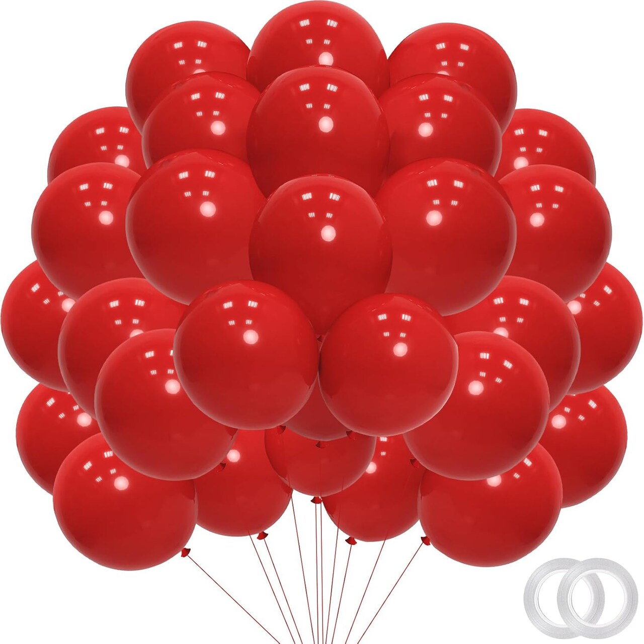 100-Pack 12in Red Latex Balloons – Party Decor for Birthday, Wedding, Baby Shower & Halloween